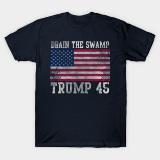 Drain The Swamp Trump 45 T-Shirt